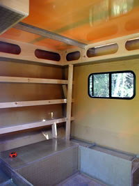 Inside camper